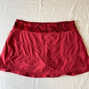 Lululemon Pace Rival Skirt Cranberry/Mini Ziggy